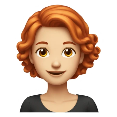 Smiling-elegant-girl-with-long-red-hair sticker