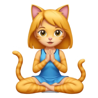 Cat girl on her knees sticker