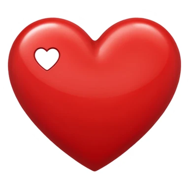 heart symbol representing love, classic emoji style sticker