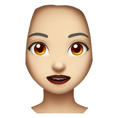 girl vampire aggression face red eys sticker