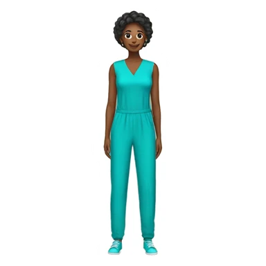 Turquoise jumpsuit sticker