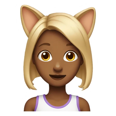 girl with dog ears sticker