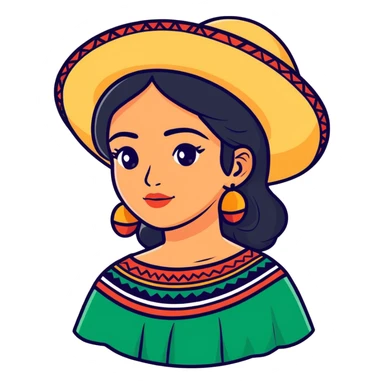 Mexican women  sticker