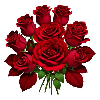 Bouquet of dark red roses sticker