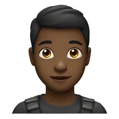 Niño negro al lado de una niña morena sticker