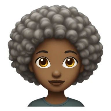 Afro girl sticker