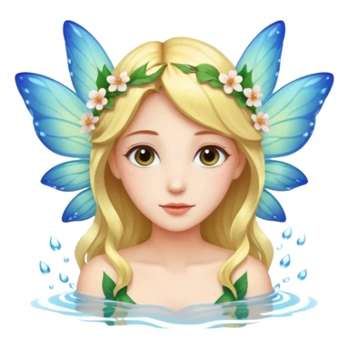 Water and blossom fairy sticker
