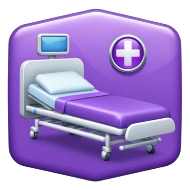 glitter purple hospital sticker
