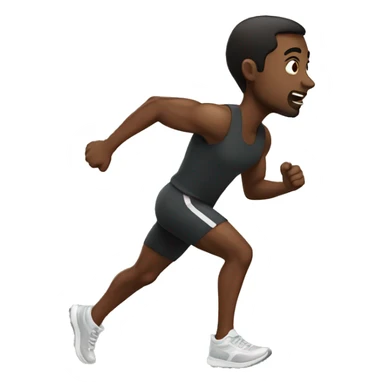 black man running  sticker