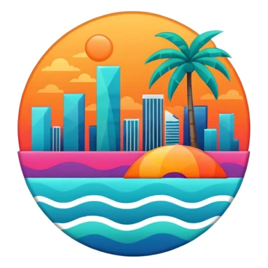 miami logo sticker