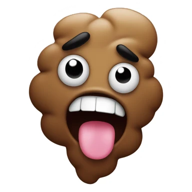 poop emoji but its screaming sticker