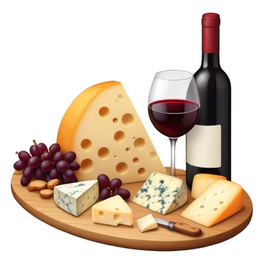 Cheese board and wine  sticker