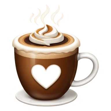 Kop koffie met hartjes sticker