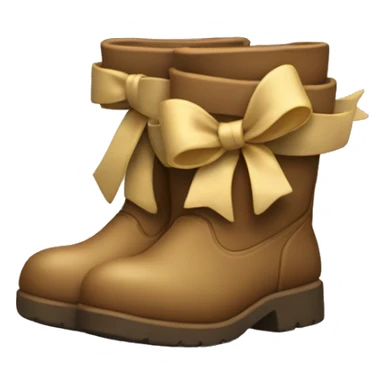 Ugh boots with a bow sticker