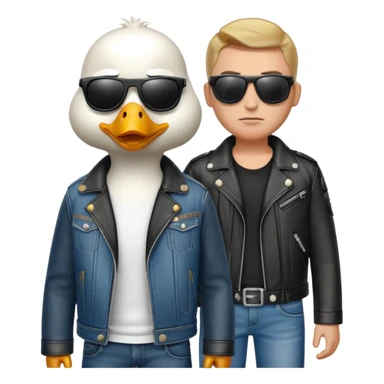 goose biker clothes sticker