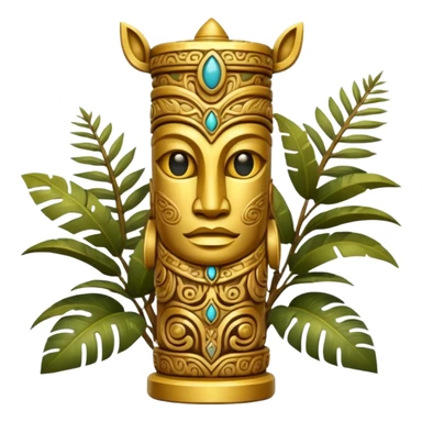 gold Totem in jungle sticker
