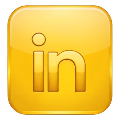 A yellow linkedin logo  sticker