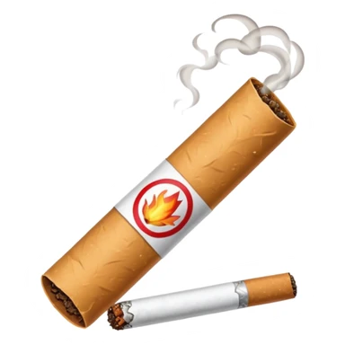 Fat long brown cigarette  sticker