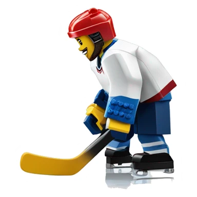 lego playing ice hockey sticker