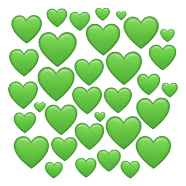 hopoee and green hearts background sticker