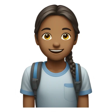 smiling girl with boys sticker