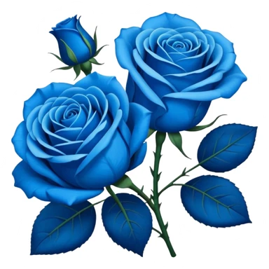 Blue roses sticker