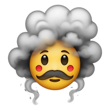 Emoji com fumaça no rosto  sticker