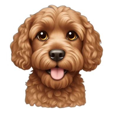 brown cavoodle sticker