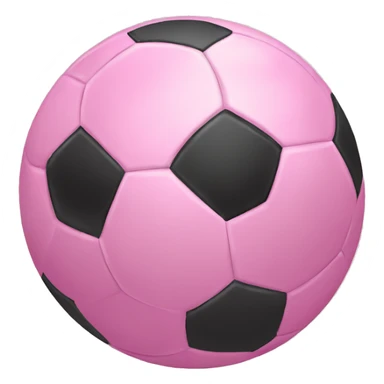 Pink soccer ball sticker