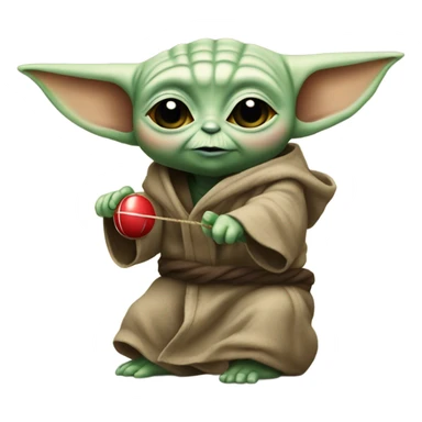 Yo-yo riding baby yoda sticker