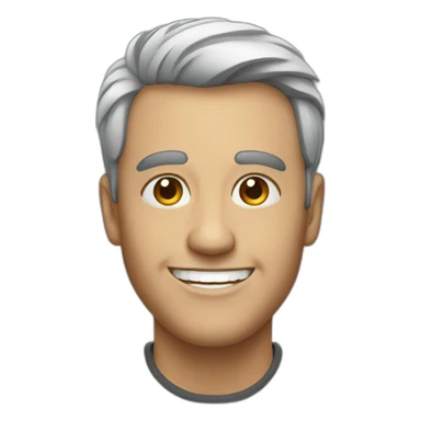 smiling portrait of man sticker