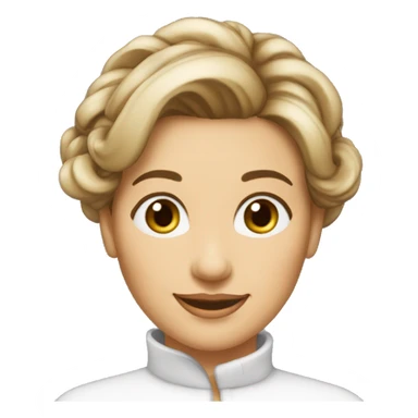 femme 55 ans chignon bas yeux bruns souriante peau claire sticker