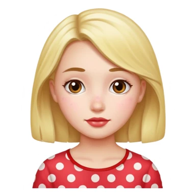 polka dots girl white sticker