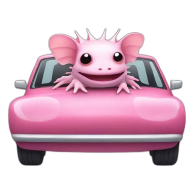Axolotl in a car sticker