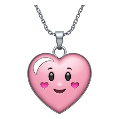 Un emoji de un collar de charms que incluya el color rosa sticker