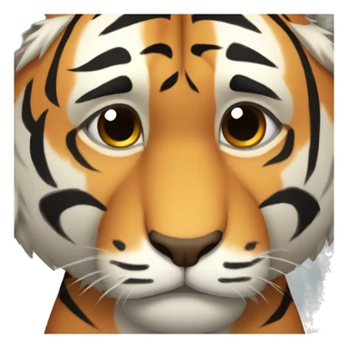 Sad tiger sticker