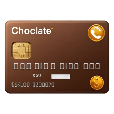 debit card chocolate color sticker