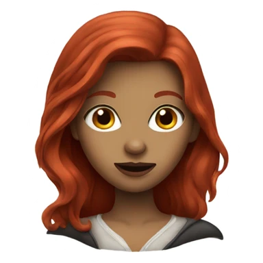 A redhaired girl like a vampire sticker