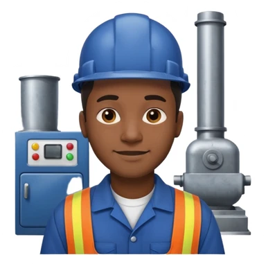 factory worker black man  sticker