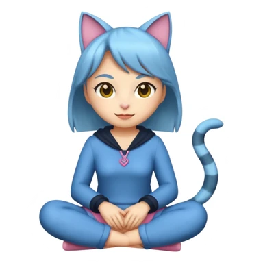 Catgirl sitting  sticker