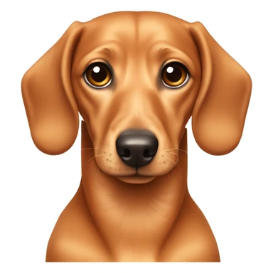 Light orange only around eyes and ears and white body and nose dachshund sticker