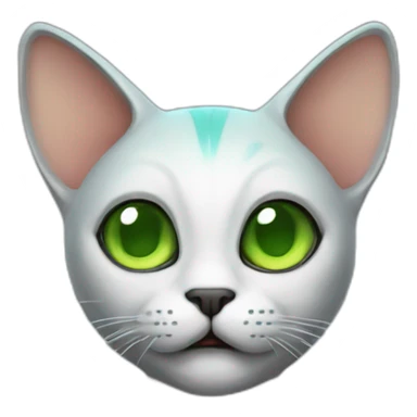 Alien cat cryng sticker