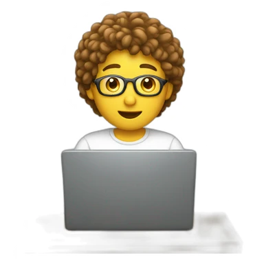 somebody learning with a laptop sticker