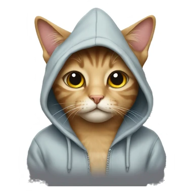Cat in a hoodie sticker