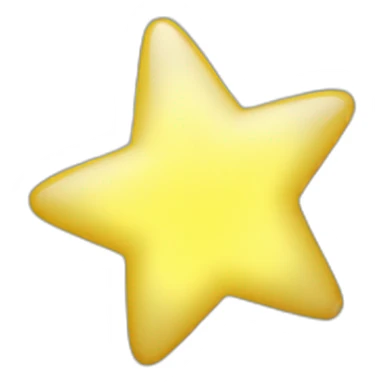 yellow star which is glowing use as a example the normal yellow emoji star sticker