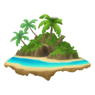 Tropical island sticker