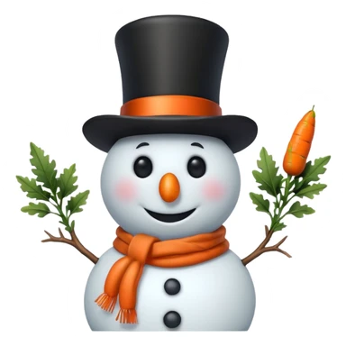 Cute frosty snowman sticker