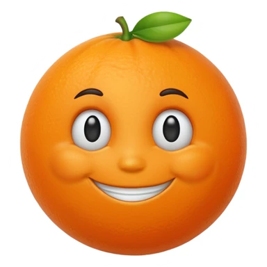 Orange with smile face sticker