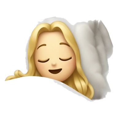 Femme blanche châtain qui dort dans un lit sticker