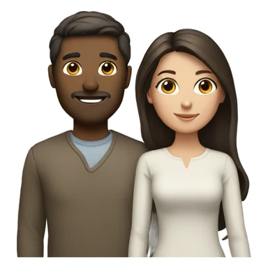 Brunette white couple sticker